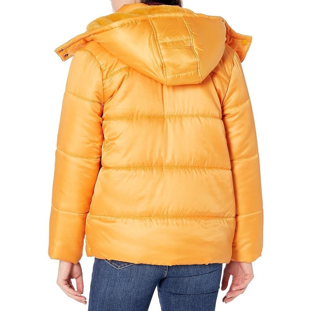 URBAN REPUBLIC Women's Juniors yellow size Large Puffer coat Jacket - Picture 3 of 9